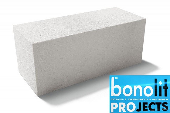 Газобетонный блок Bonolit Projects Дмитров (AeroStone) D500 B3,5 F100 600х200х375